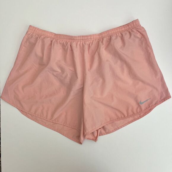 Nike Dri Fit Pale Pink Plus Size Womens Jogger Shorts, Nike Dri Fit Exercise R10 - Picture 1 of 7